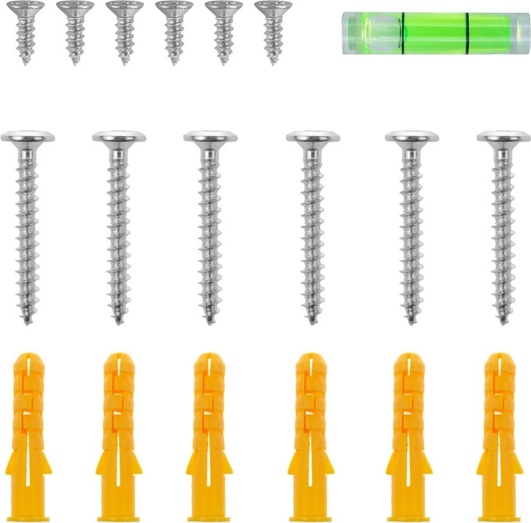 raft palosës mural, Maclean MC-128 WD, 100x40 cm, ngarkesë 50 kg, e bardhë/dru