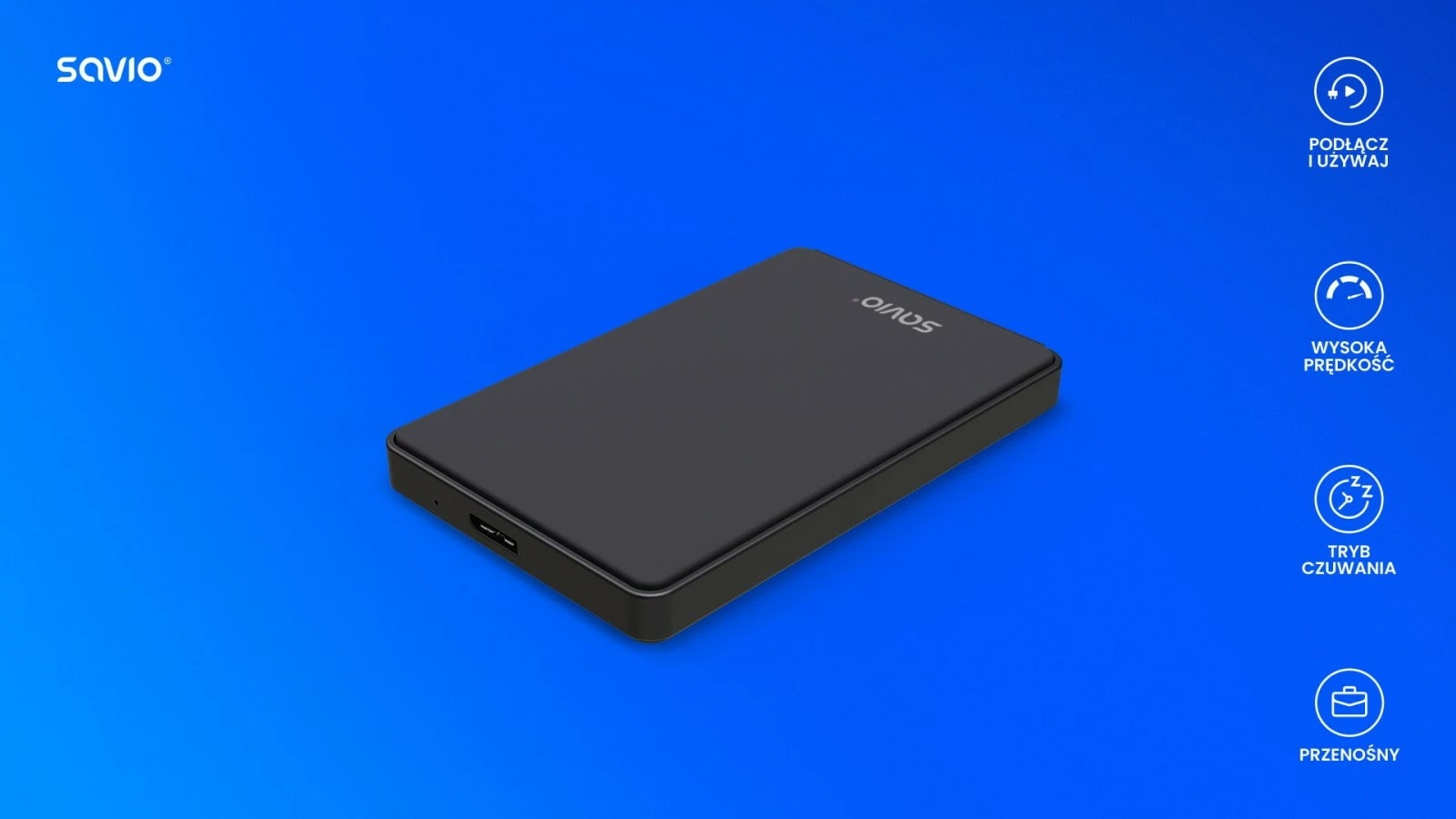 Kasë e jashtme për HDD/SSD 2.5" Savio AK-65, USB 3.0, e zezë