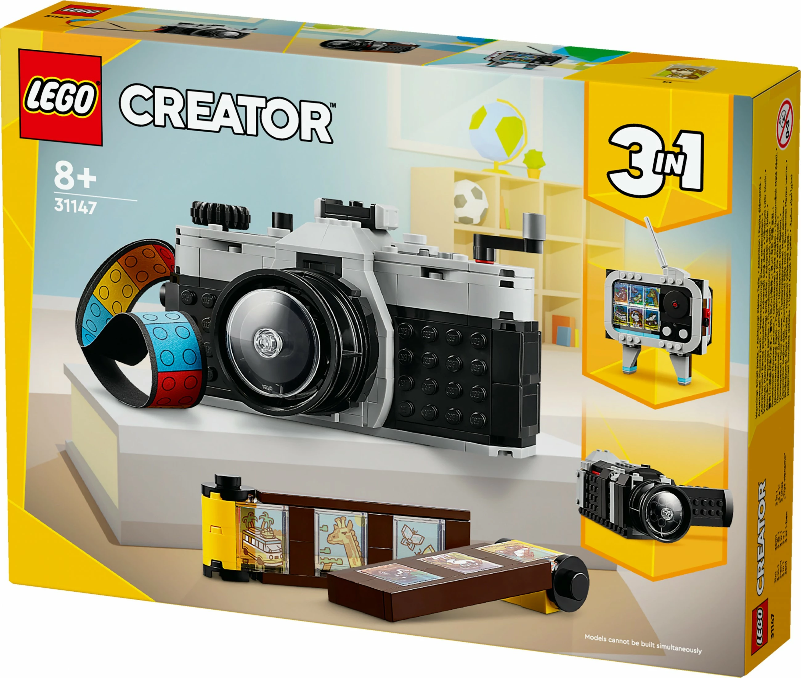 Set ndërtimi LEGO Retro Kamera, 8 vjeç+, 261 pjesë, shumëngjyrëshe