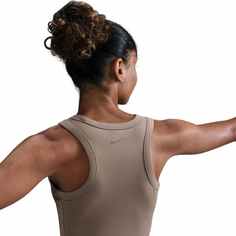 Maicë crop për femra Nike, bezhë