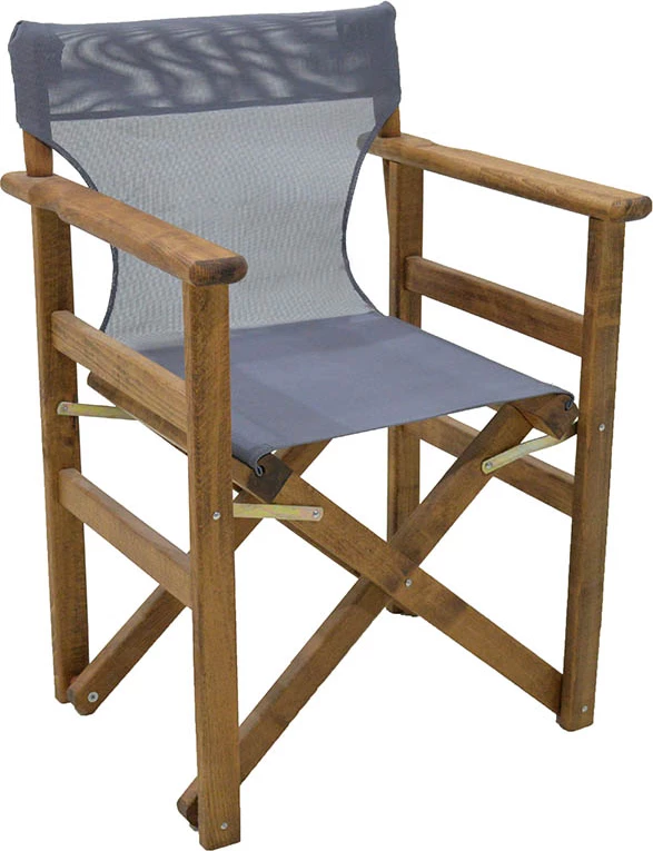 Pëlhurë perforuar për karrige regjisori, ngjyrë gri,, 45/57x1x78.5 cm