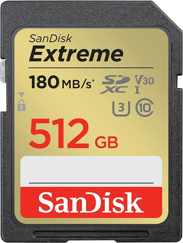 Kartelë SD SanDisk Extreme 512 GB, e Artë