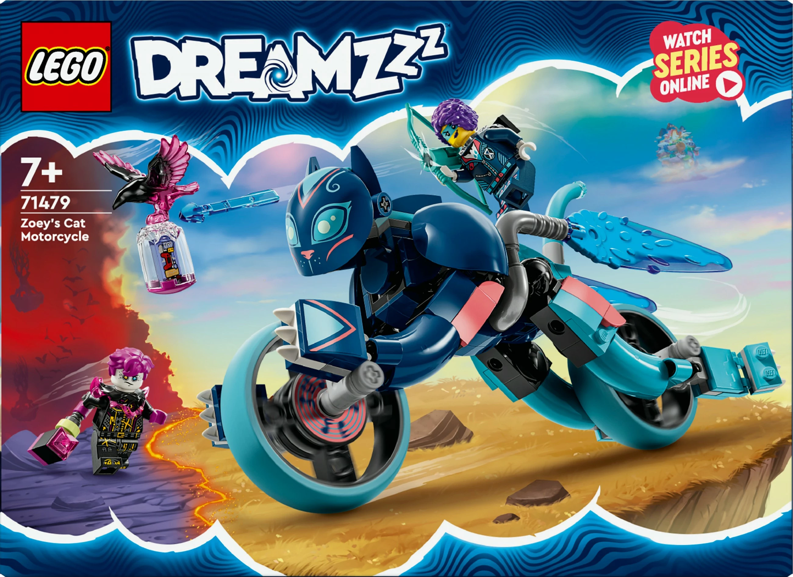 Set ndërtimi LEGO DREAMZzz 71479 Zoey's Cat Motorcycle, 226 pjesë, shumëngjyrësh