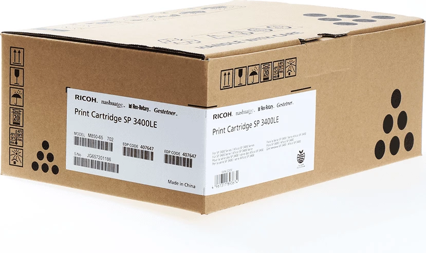 Toner Ricoh SP 3400LE 407647 rendiment 2500 faqe, e zezë