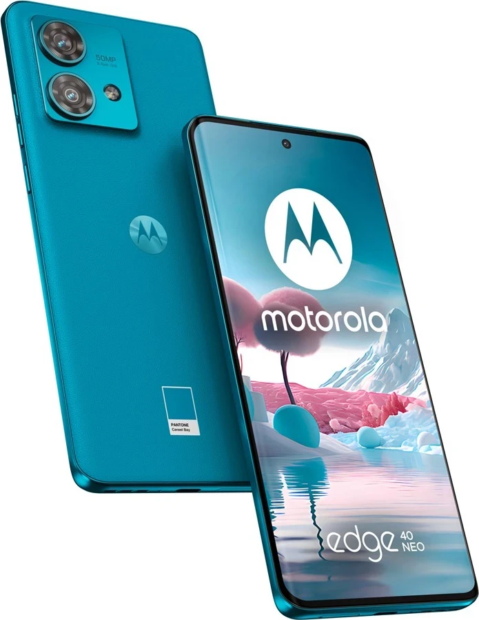 Celular Motorola Edge 40 Neo, 6.55 inç, Dual SIM, Android 13, 5G, USB Type-C, 12 GB RAM, 256 GB, 5000 mAh, Blu