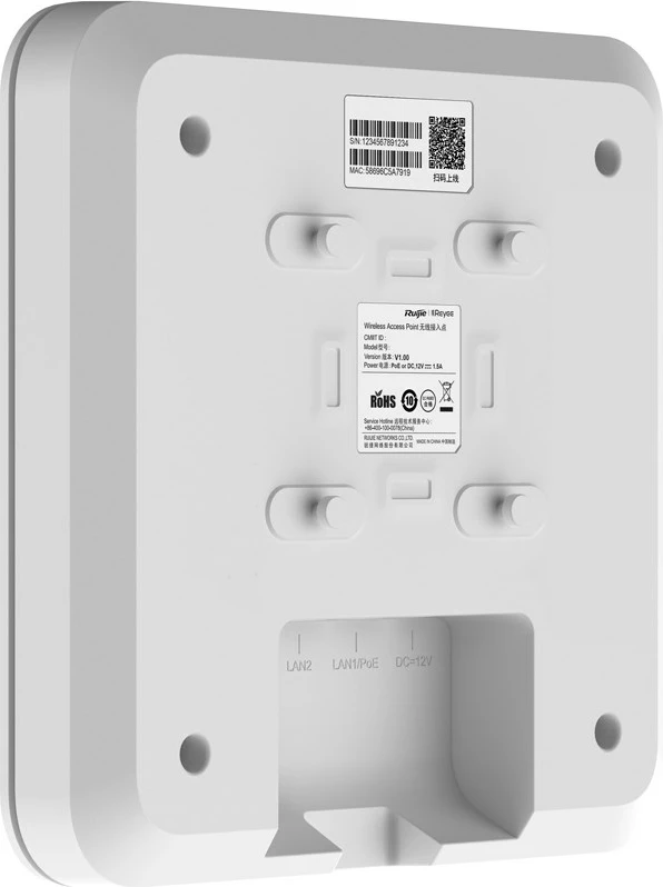 Access point Ruijie RG-RAP2260(G), wireless, 1775 Mbit/s, i bardhë, PoE