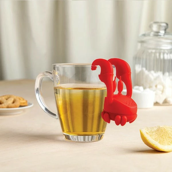 Aksesor çaji OTOTO CrabTea Tee Ei, silikon, i kuq