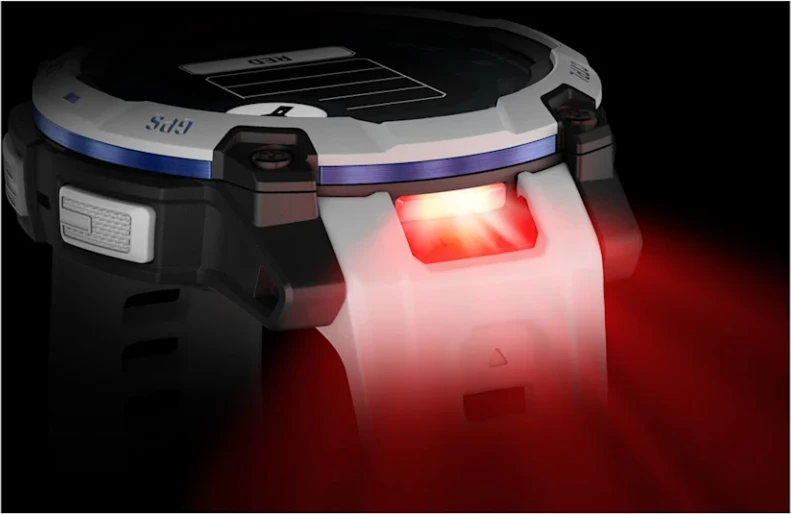 Smartwatch Garmin Instinct® 3, Solar, Whitestone/Whitestone-Bolt Blue Band, 45 mm