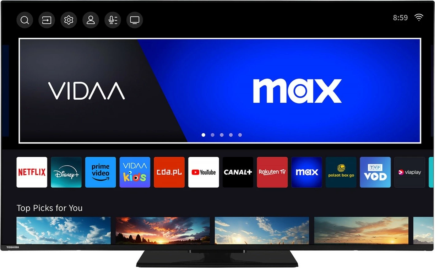 Televizor LED Toshiba 55UV3463DG, 55 inç, Ultra HD 4K, VIDAA, Dolby Vision, i zi