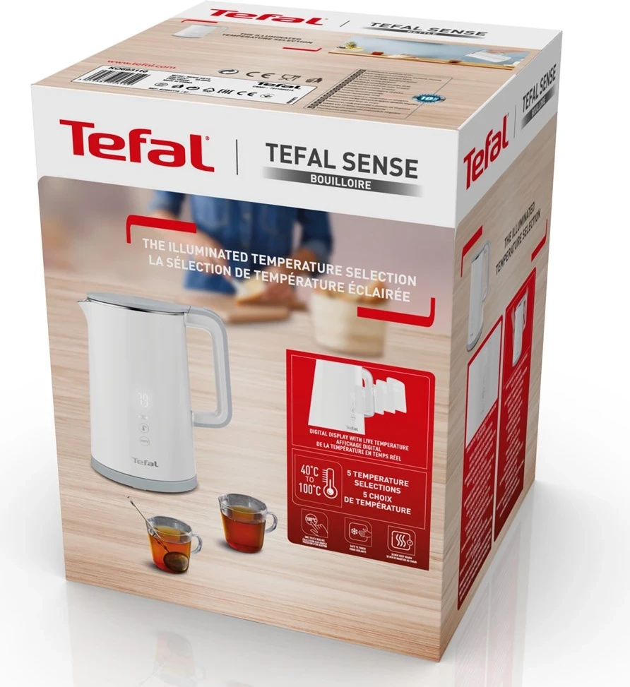 Vluese uji Tefal Sense KO693110, 1.5 L, 1800 W, e bardhe