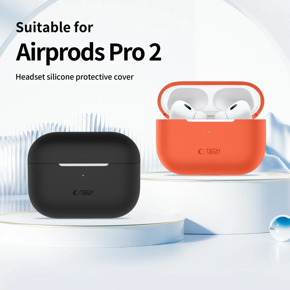 Mbështjellës silikoni Tech-Protect për AirPods Pro/Pro 2, i gjelbër