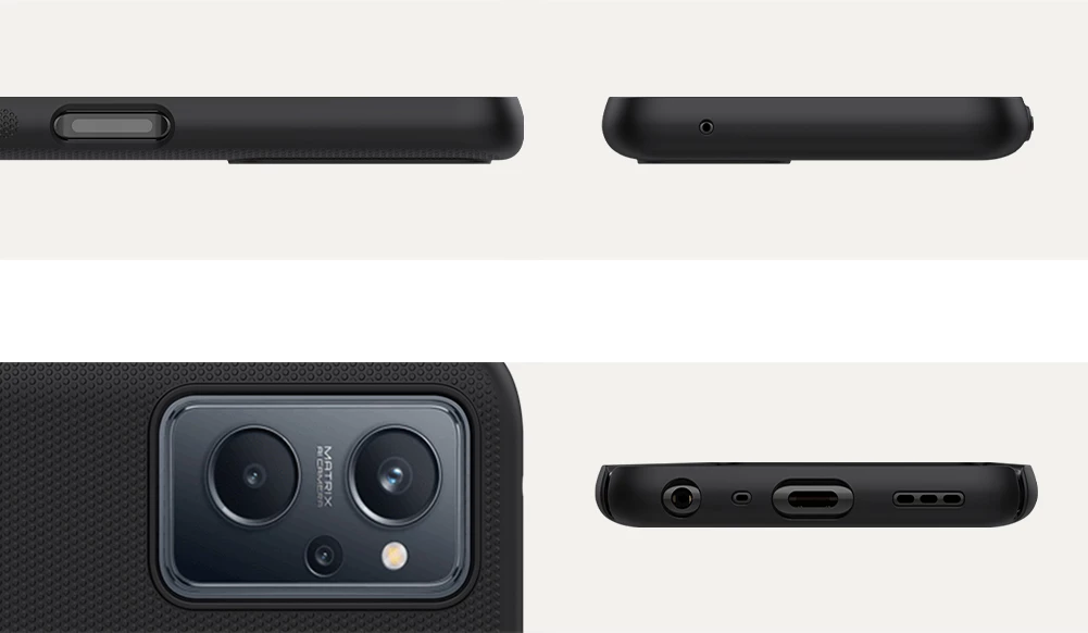 Mbështjellës Nillkin Super Frosted Shield për Realme 9i, i zi