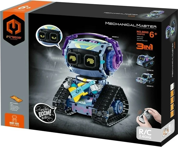 Set blloqe ndërtimi IM MASTER Mechanical Master 3-në-1, 433 pjesë, me telekomandë, për fëmijë 6+