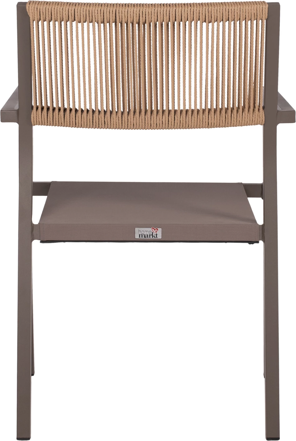 Karrige profesionale alumini, ngjyrë shampanje, me shpinë PE rattan, FH5893.03, 55.5x58.5x83 cm