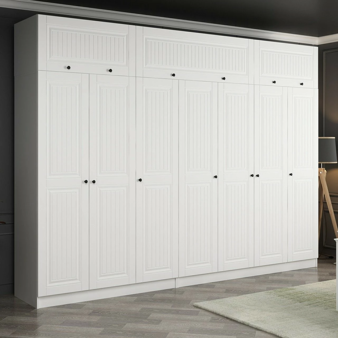 Dollap i bardhë për rroba, Skye Decor, Kale - 5141, 315x235x52 cm