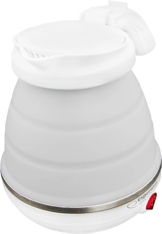 Ibrik elektrik portativ Esperanza Niagara EKK023, 0.5L, silikon, i bardhë