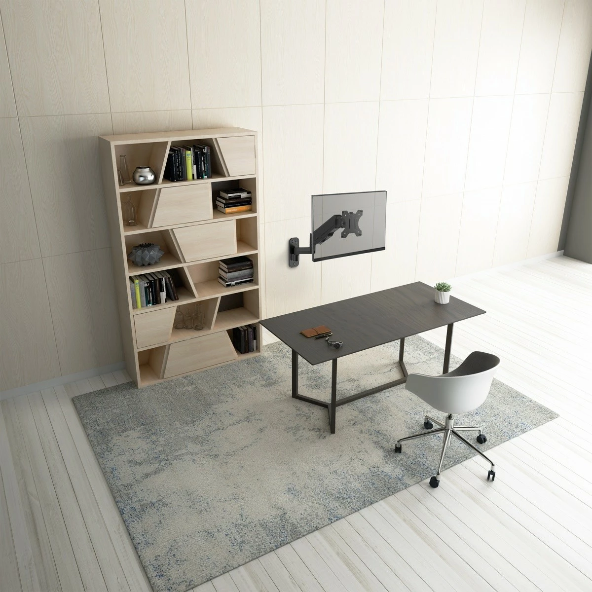 Mbajtëse muri për TV/monitor Manhattan 461610, 17-32 inç, gas spring, e zezë