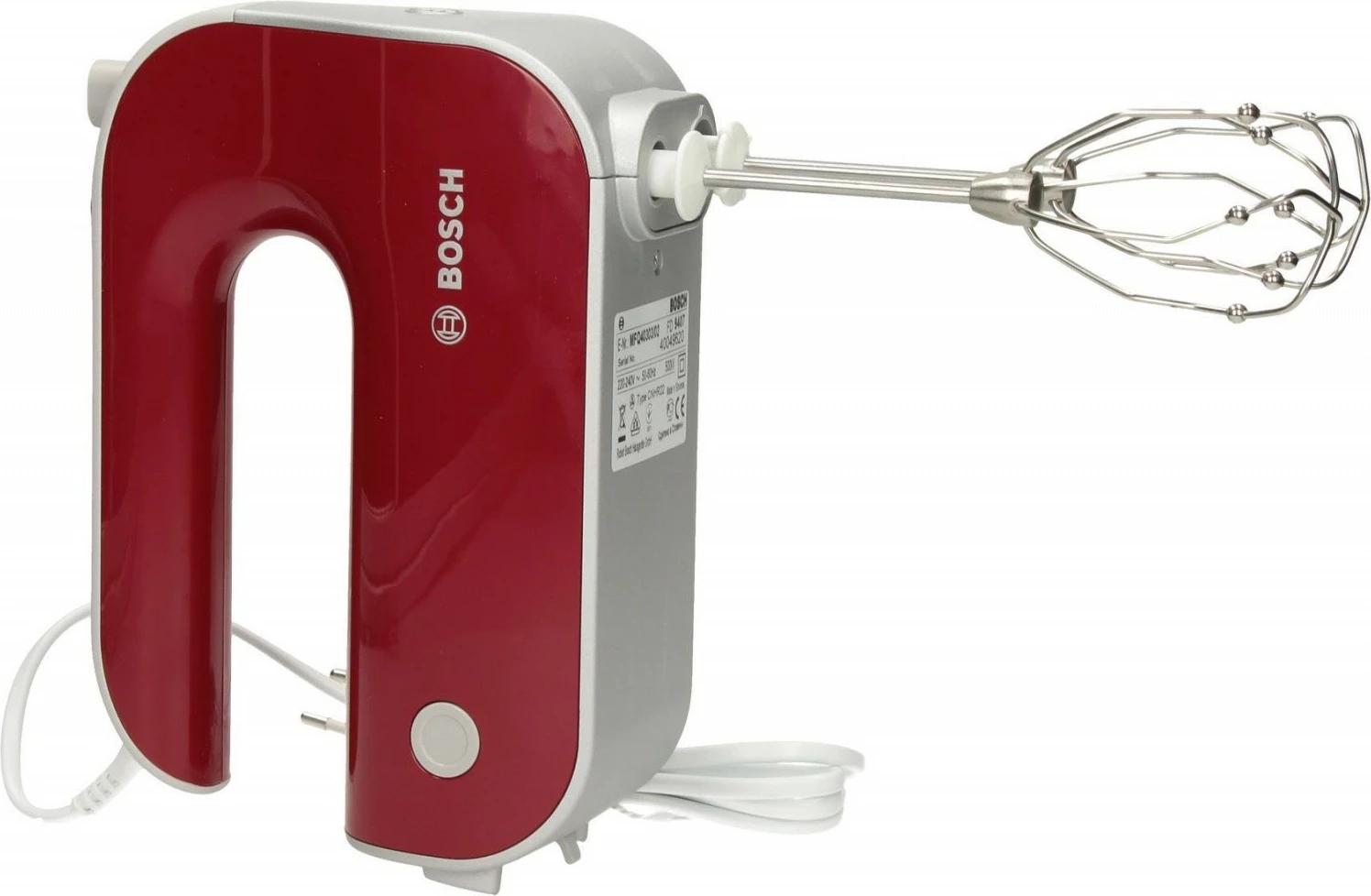 Mikser dore Bosch MFQ 40303, 500W, 5 shpejtësi, Kuq/Argjend