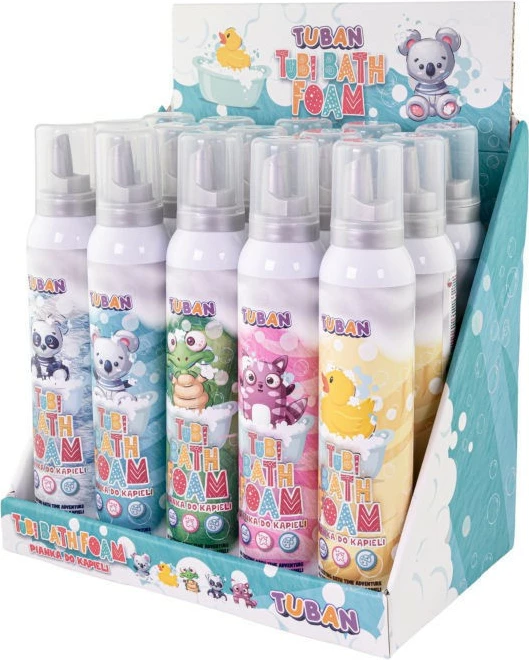 Set shkumë për banjë TUBAN Tubi Bath Foam, 200 ml, 15 copë, Mix ngjyrash