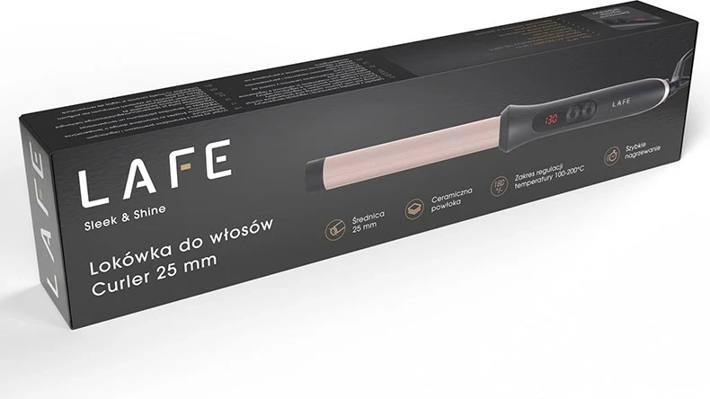 Lok për flokë Lafe Sleek & Shine Curler 25mm, zi dhe bakër