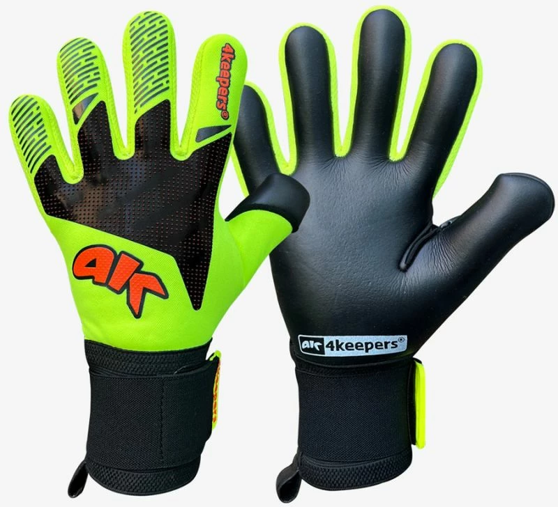 Doreza portieri për fëmijë 4keepers, të zeza dhe të gjelbra