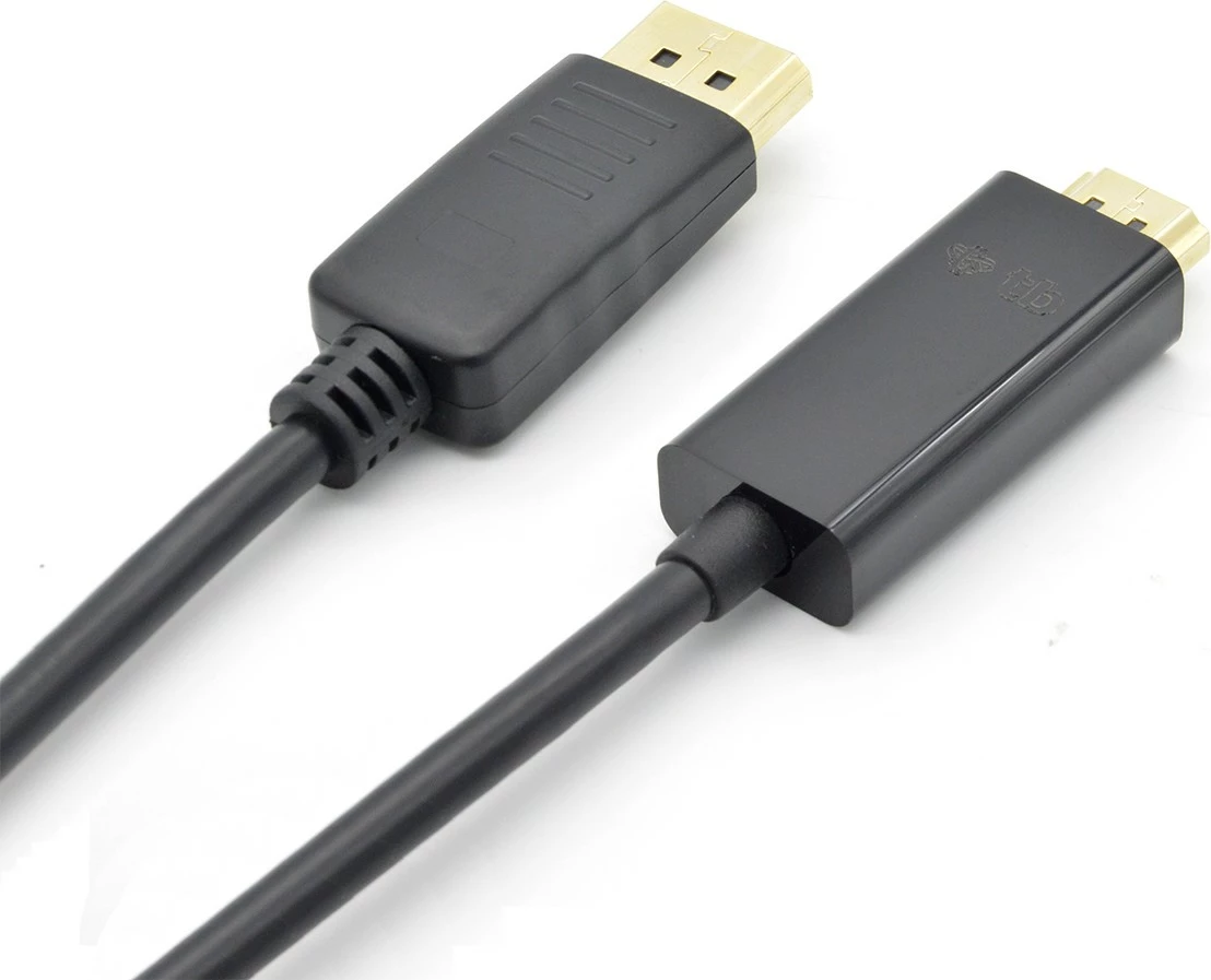 Kabllo DisplayPort - HDMI TB AKTBXVDMHMDP18B, 1.8m, e zezë