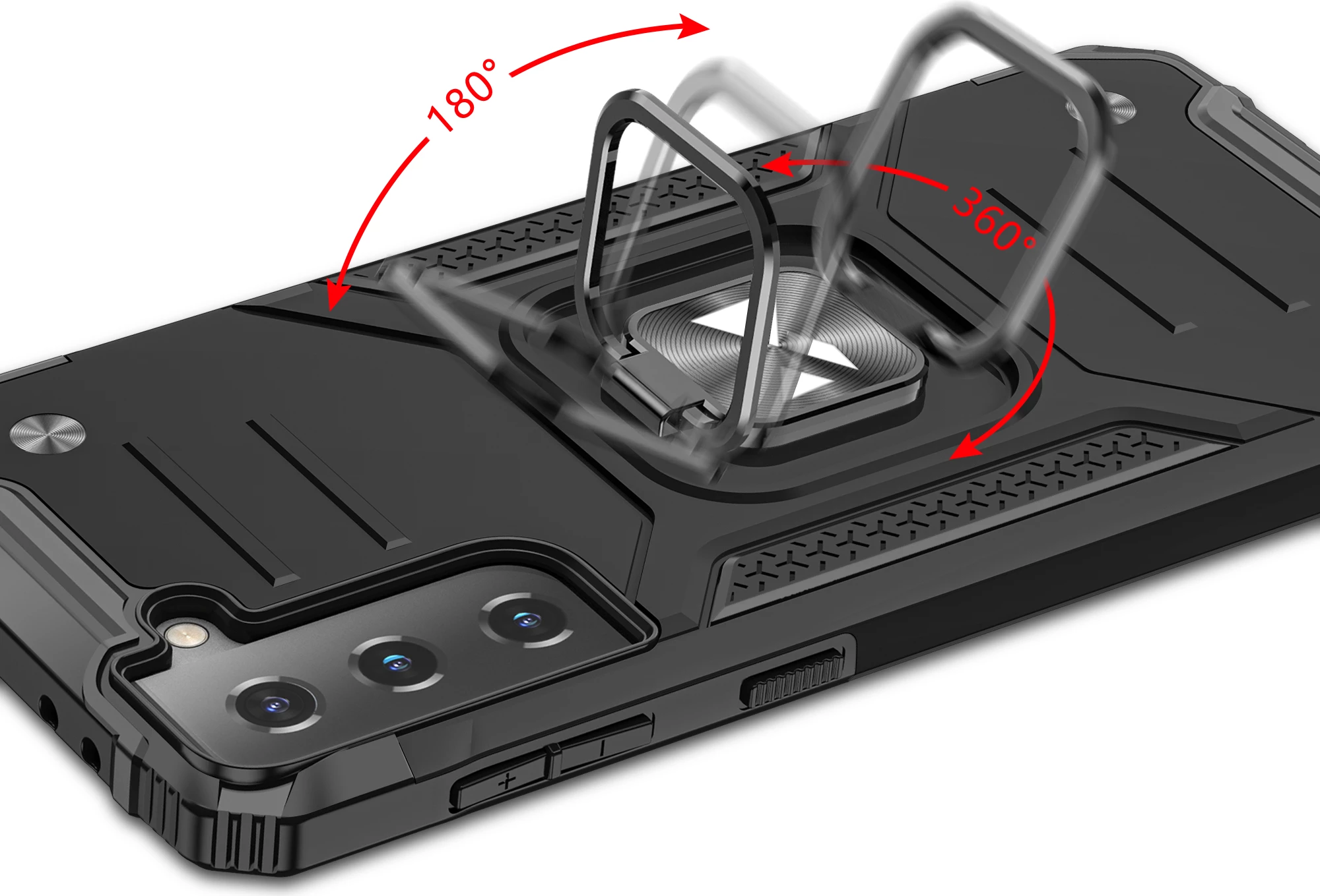 Mbështjellës Wozinsky Ring Armor për Samsung Galaxy S22, me mbajtëse unaze, kaltër