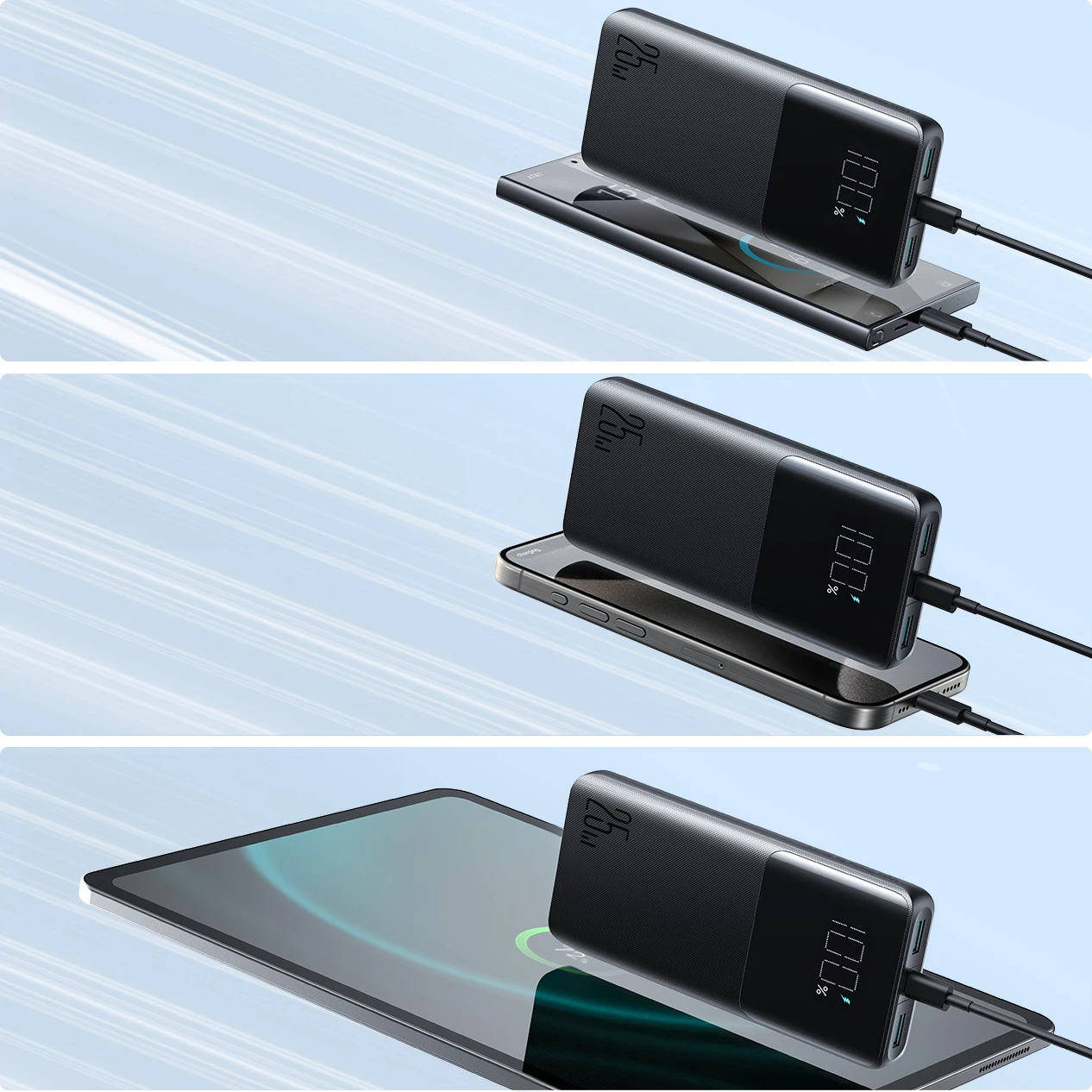 Powerbank Joyroom JR-PBF20, 10000mAh, 25W, me ekran, e zezë