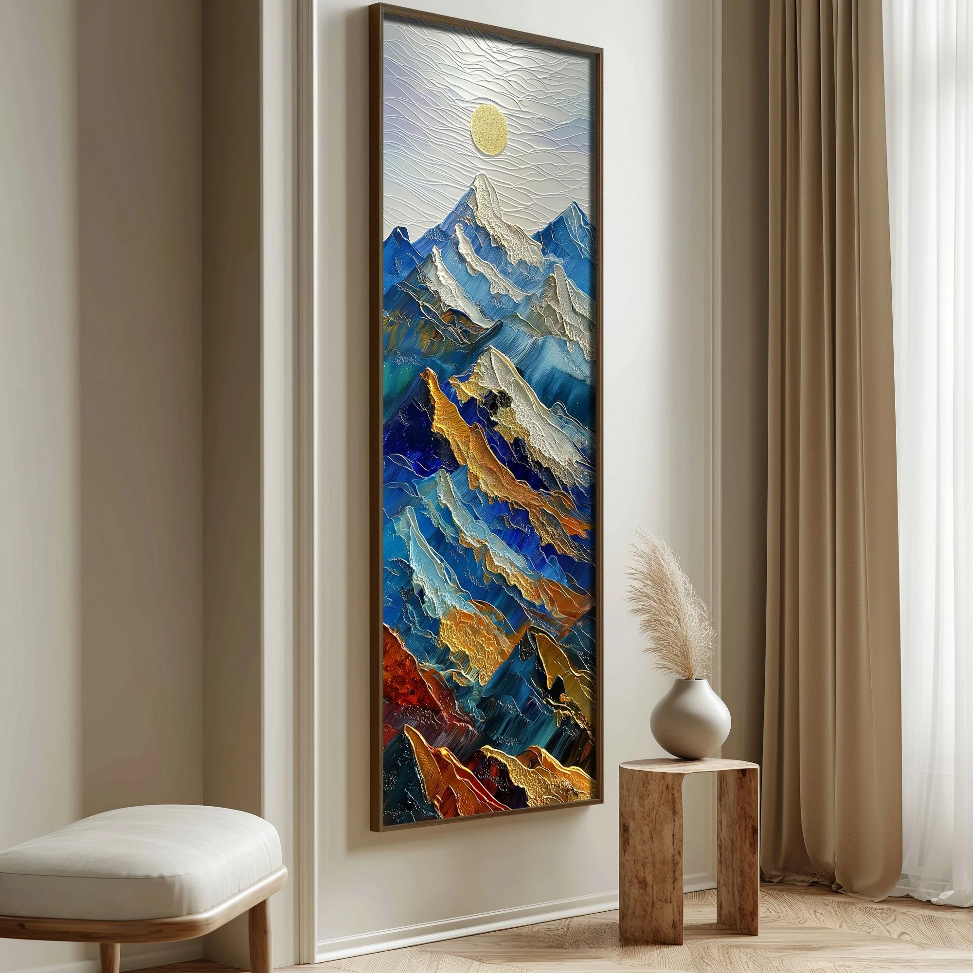 Pikturë dekorative me kornizë, MDF, shumëngjyrëshe, Wallity, LONG026-S/120-40