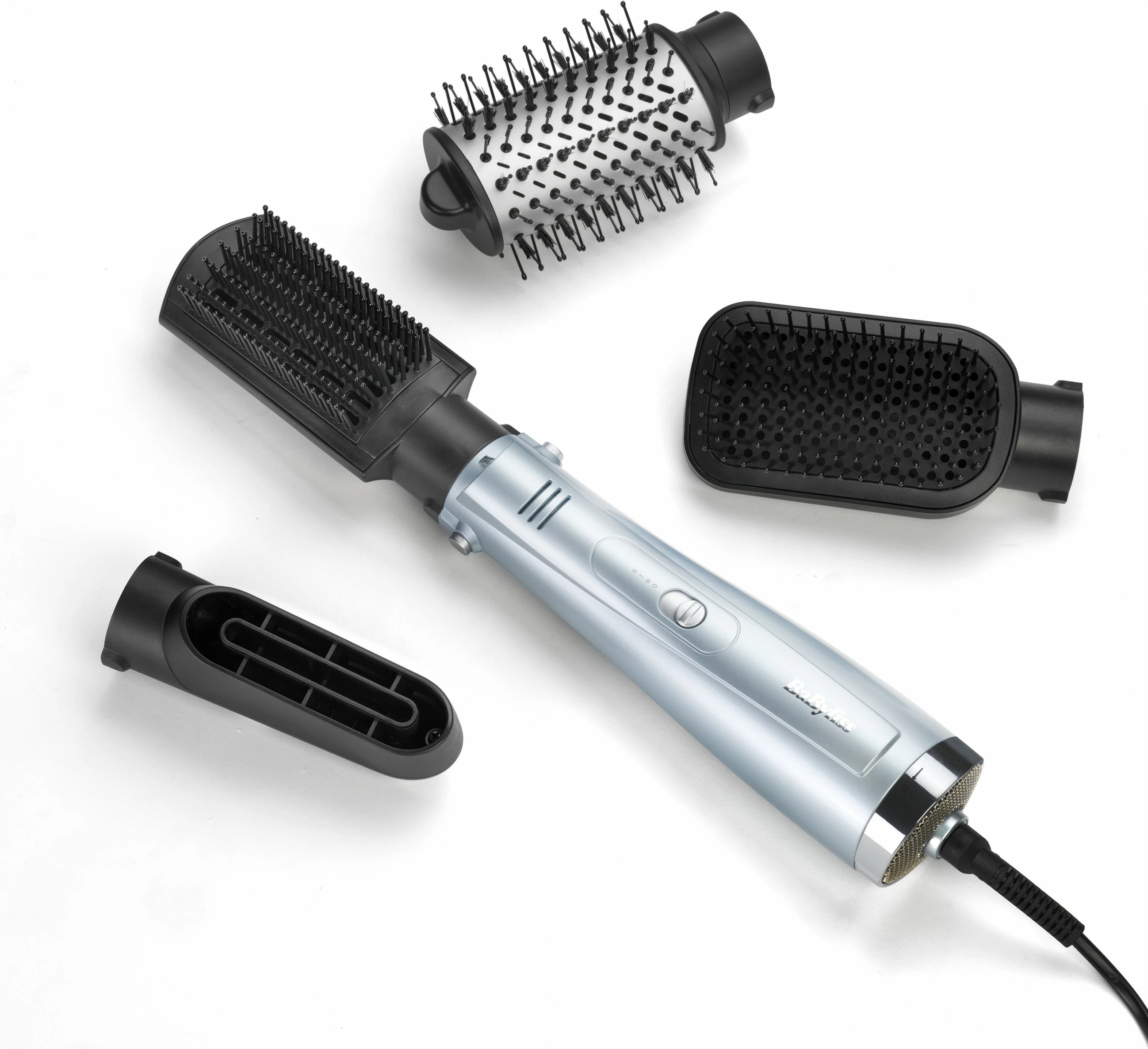 Furçë e nxehtë BaByliss Hydro-Fusion Smooth & Shape, Gri, Argjendtë