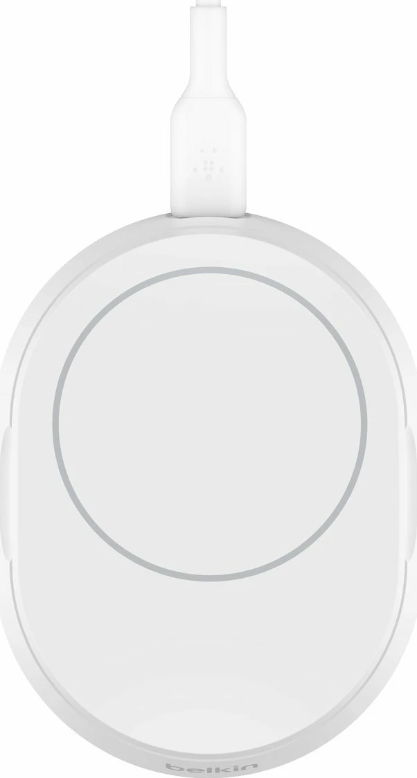 Karikues wireless Belkin BoostCharge Qi2 15W magnetik me USB-C WIA008btWH, me kabllo 1.5 m, i bardhë