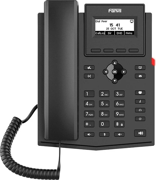 Telefon IP Fanvil X301G, 2 linja, ekran 2.3", PoE, i zi
