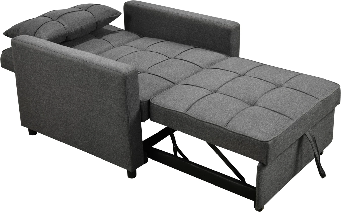 Fotel-krevat MERO, material gri, FH3306.01, 98x85x88cm