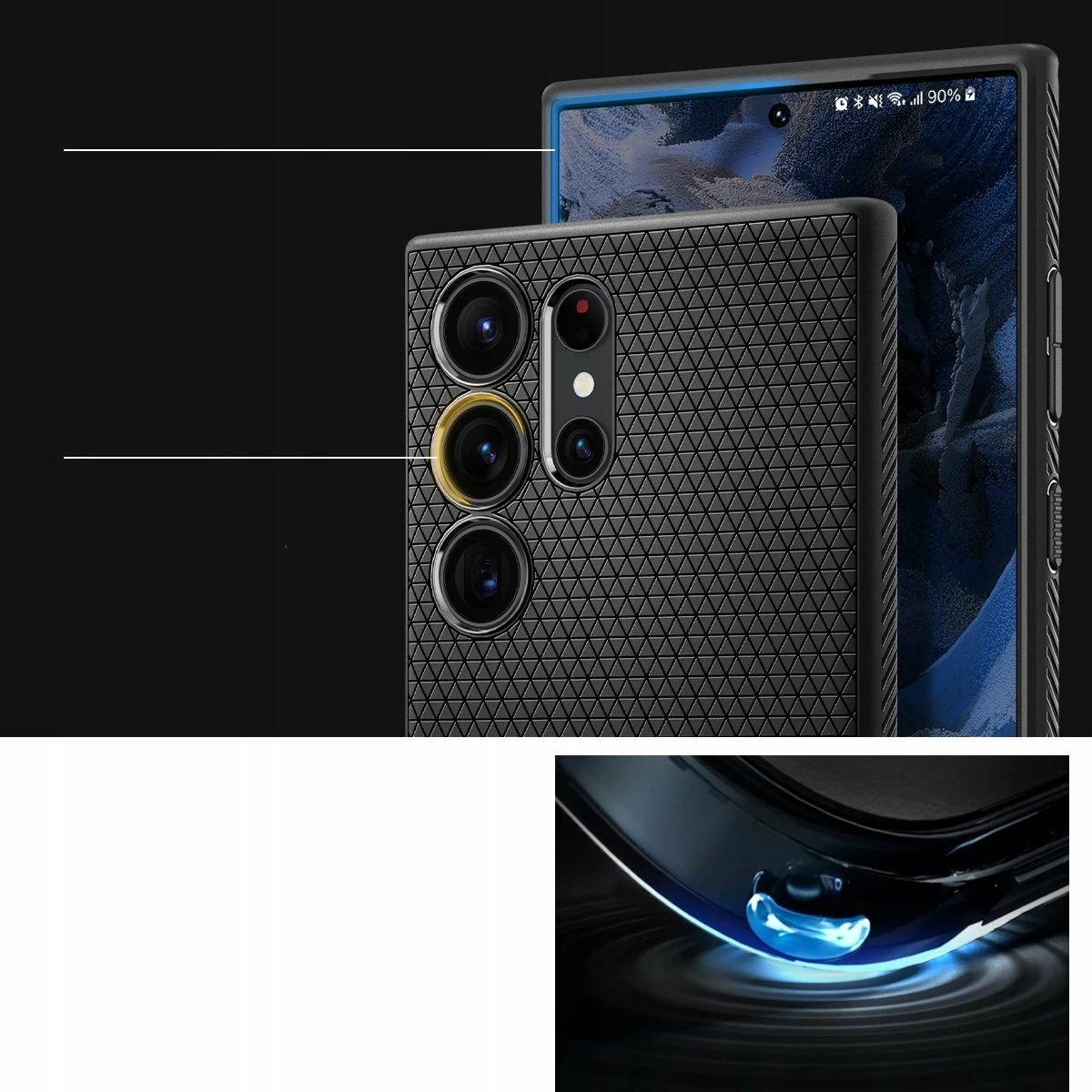 Mbështjellës Spigen Liquid Air për Samsung Galaxy S25 Ultra, TPU, slim, 1 copë, e zezë matte