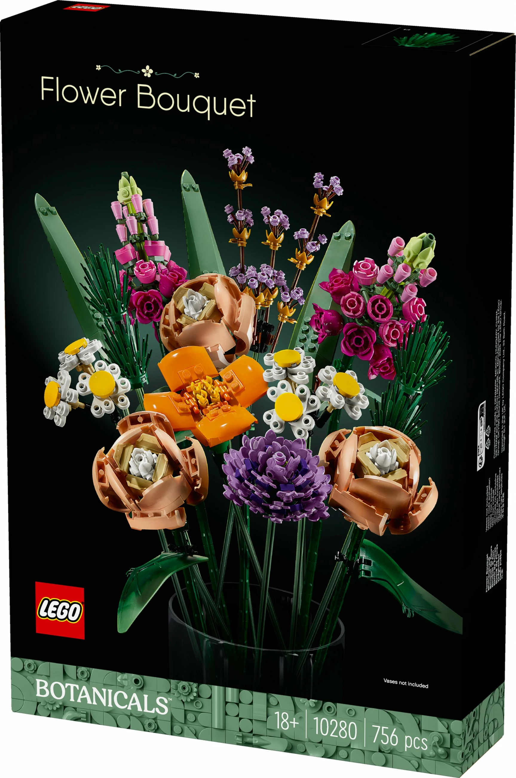 Set ndërtimi LEGO ICONS Flower Bouquet, 756 pjesë, shumëngjyrësh