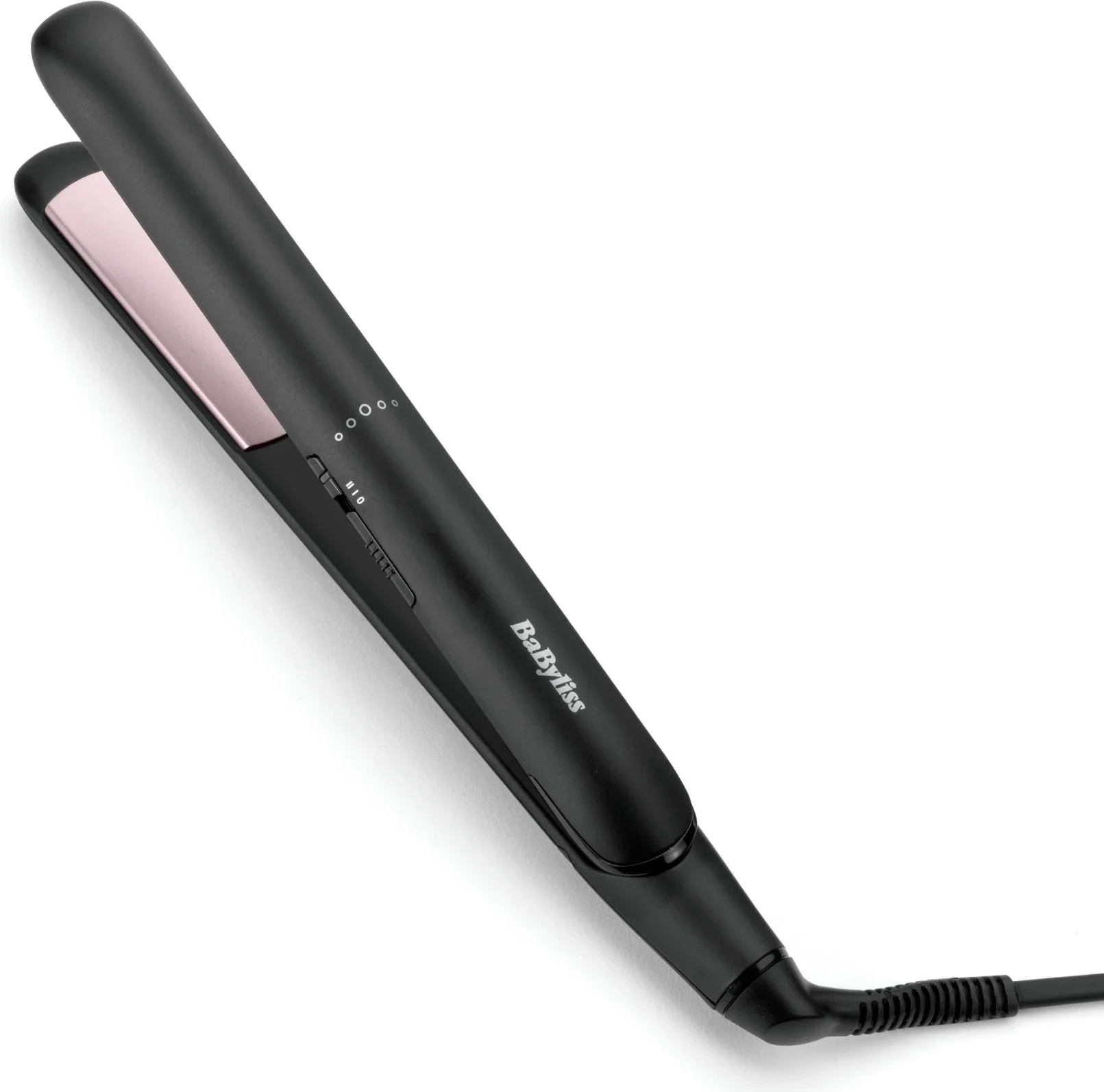 Drejtues flokësh, BaByliss ST241E, 25mm, 200-230°C, veshje qeramike, ekran LED, fikje automatike, çantë termoizoluese, e zezë