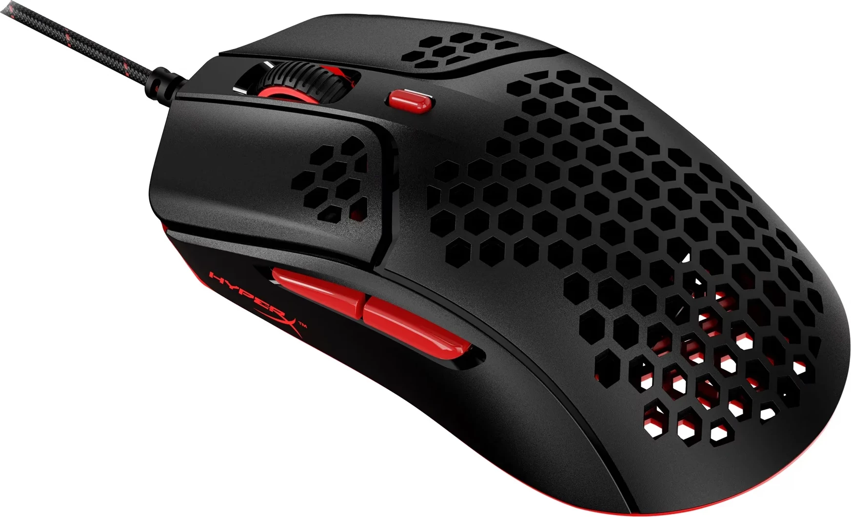 Maus gaming HyperX Pulsefire Haste 16000 DPI me kabllo 59 g zi-kuq