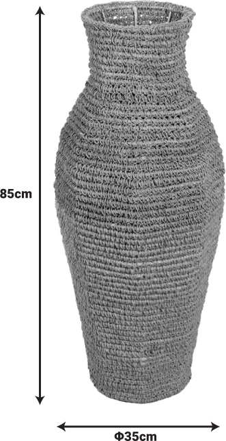 Vazo jute Wamer Inart, ngjyrë natyrale, 35x35x85 cm