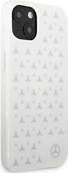 Mbështjellës Mercedes për iPhone 13, 6.1", Stars Pattern, i bardhë