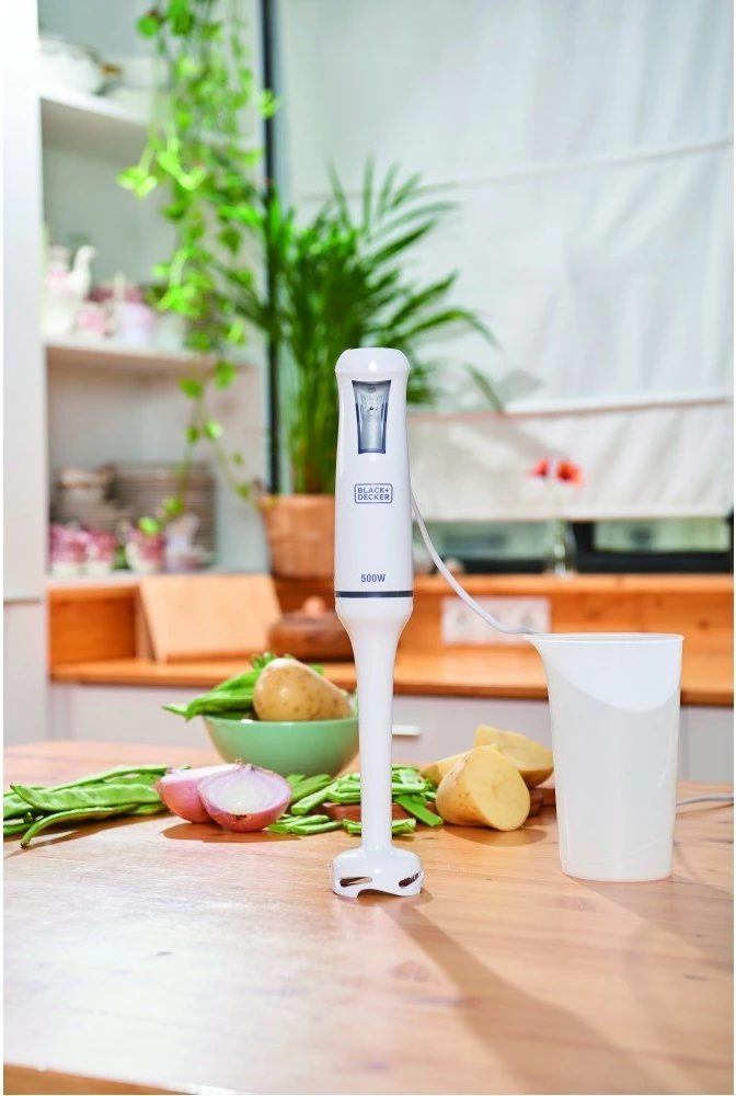 Blender dore Black&Decker BXHB500E 500 W, me gotë matëse, bardhë