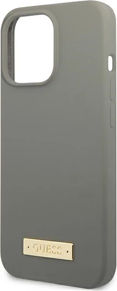 Mbështjellës Guess GUHMP13LSPLG për iPhone 13 Pro / 13 6.1", silikon, MagSafe, Gri