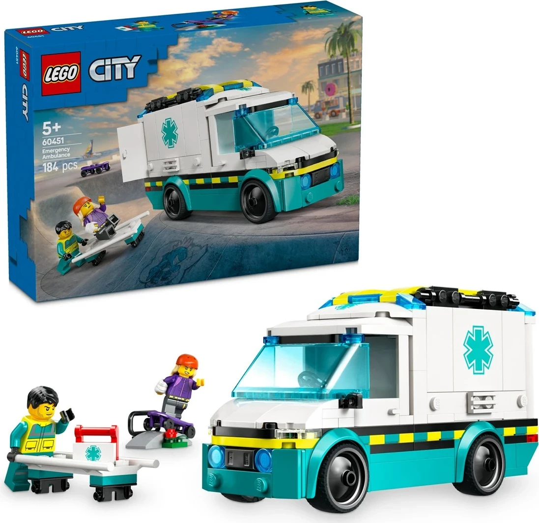 Set LEGO City 60451 Ambulancë, 184 pjesë