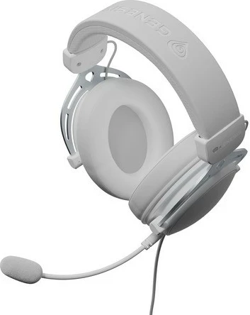 Kufje Genesis Toron 531, me mikrofon të ndashëm, për lojtarë, të bardha