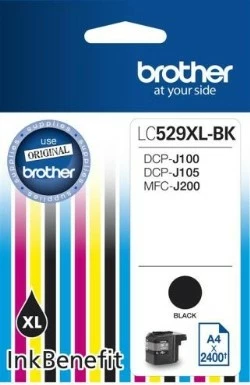Toner Brother LC529XLBK, për DCP-J100/DCP-J105/MFC-J200, i zi, XL