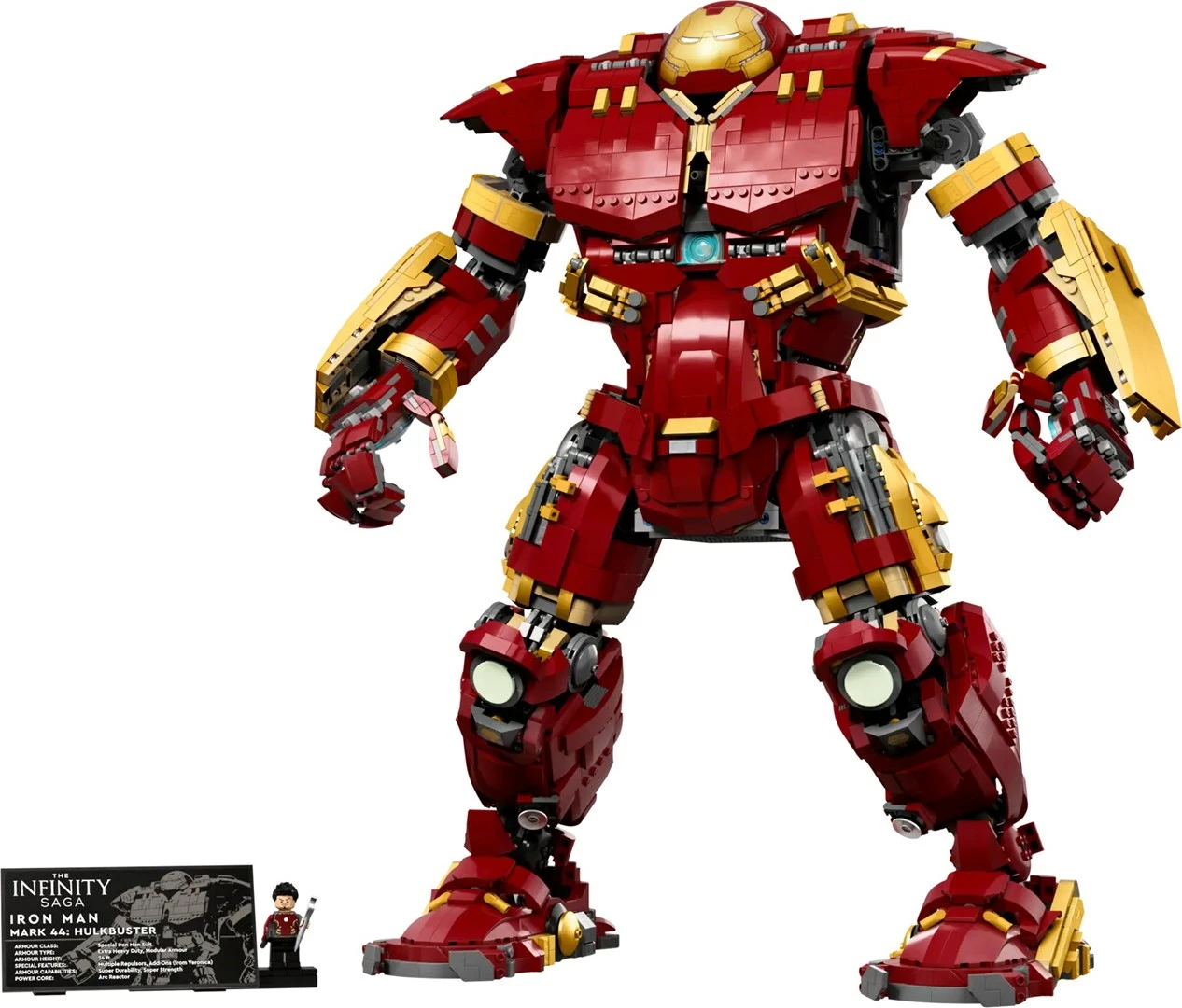 Set LEGO Marvel Hulkbuster 76210, 4049 pjesë, për të rritur, Kuq/Ari