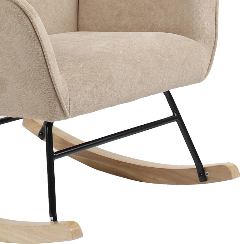 Karrige lëkundëse Exultant, material stof, ngjyrë bezhë-natyrale, 75x68x95cm