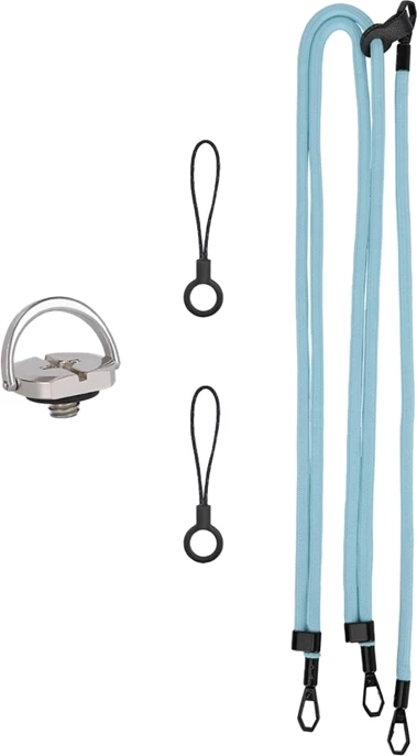 Rrip qafe multifunksional Sunnylife OP3-GS022, i rregullueshëm me litar të shkëputshëm, montim 1/4", për Osmo Pocket 3 dhe kamera kompakte/360°/DSLR, blu