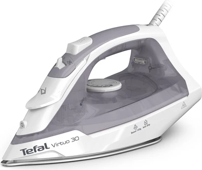 Hekur Tefal Virtuo 30 FV2C43E0 2000 W pllakë qeramike, avull dhe i thatë Gri/Bardhë