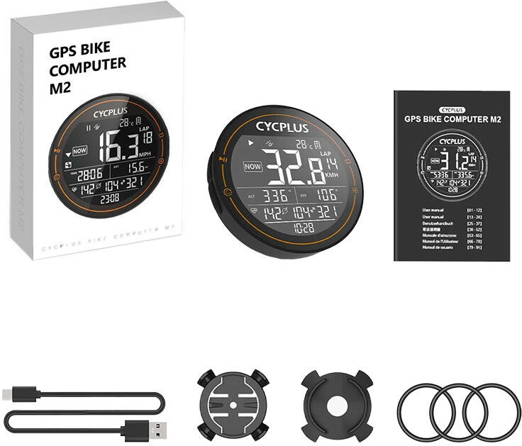 Kompjuter biçiklete Cycplus M2, 2.5 inç, IPX6, 35 orë punë, i zi