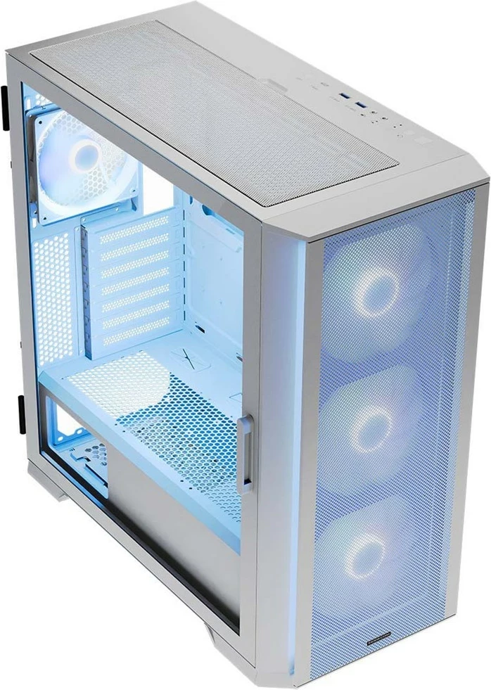 Kasë MODECOM HORIZON ARGB Flow MIDI USB 3.0 X 2 CYPE-C, e bardhë